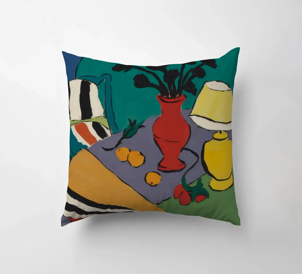 Lampada e vaso astratti cuscino da Tiga Bersama
