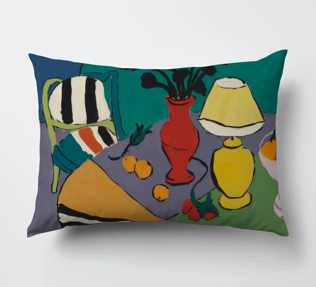 Lampada e vaso astratti cuscino da Tiga Bersama