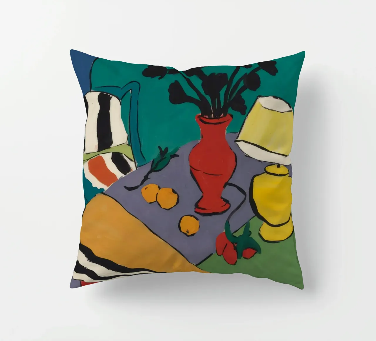 Lampada e vaso astratti cuscino da Tiga Bersama
