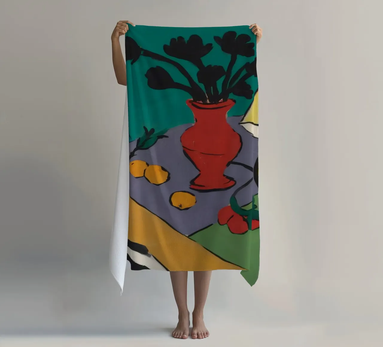 Abstract Lamp and Vase beach towel by Tiga Bersama