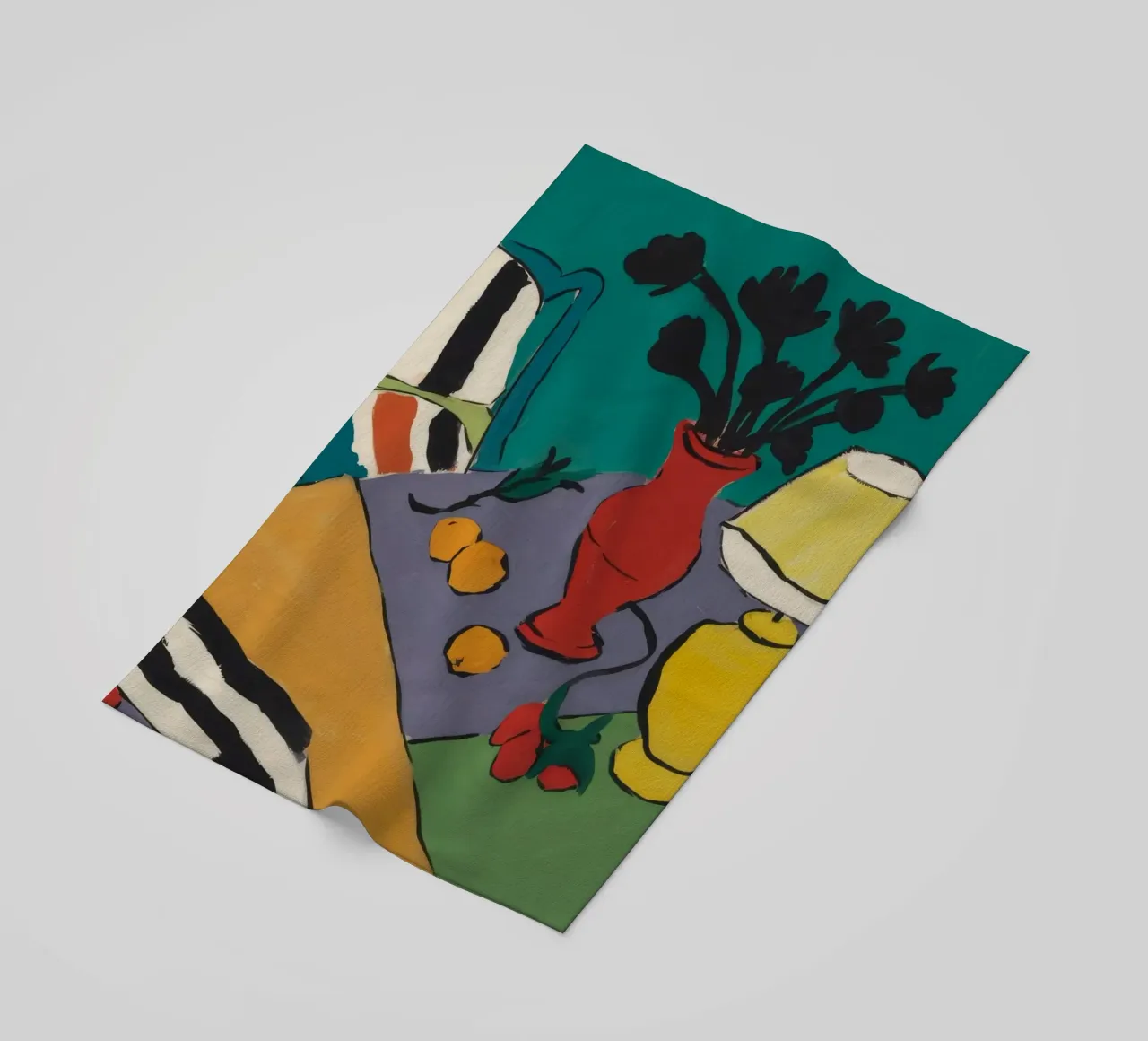Abstract Lamp and Vase beach towel by Tiga Bersama