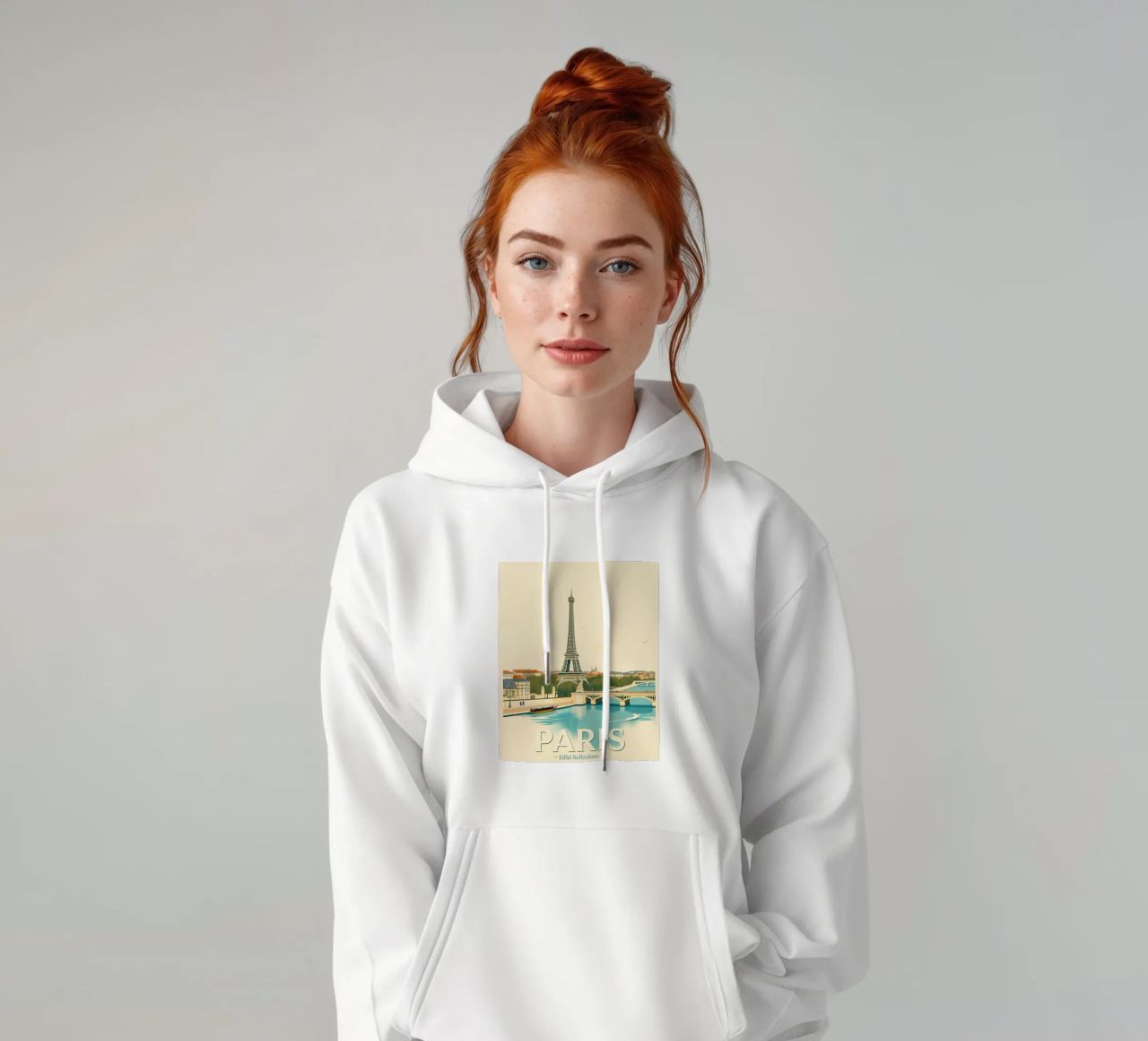 Parigi - Riflesso Eiffel felpa con cappuccio da HicksShop