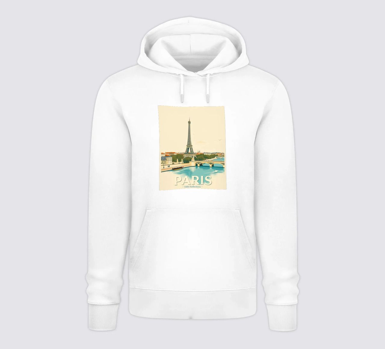Parigi - Riflesso Eiffel felpa con cappuccio da HicksShop