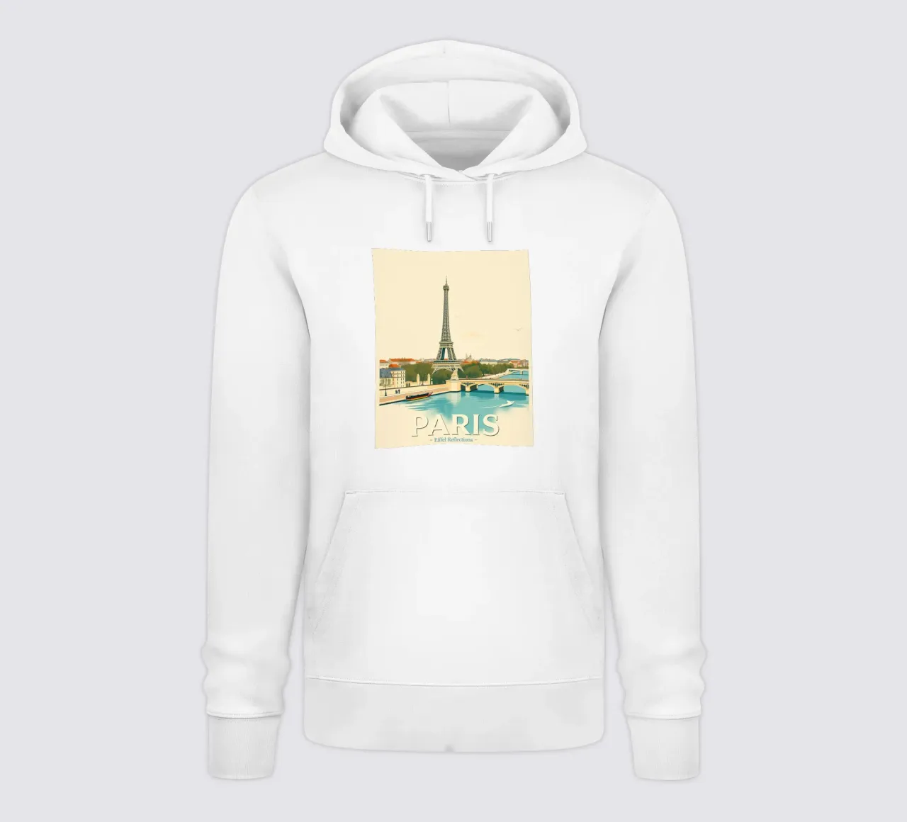 Parigi - Riflesso Eiffel felpa con cappuccio da HicksShop