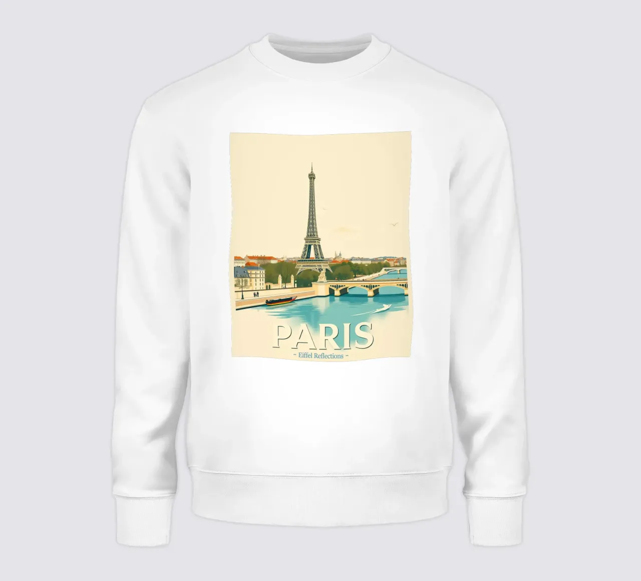 Parijs - Eiffel Reflectie sweatshirt van HicksShop