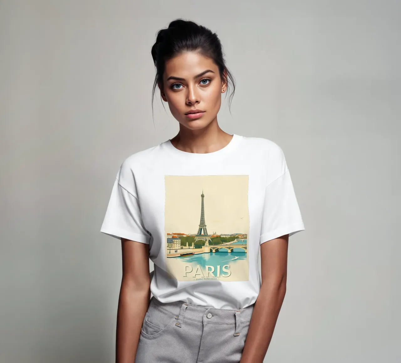 Paris - Eiffel Spiegelung T-Shirt von HicksShop