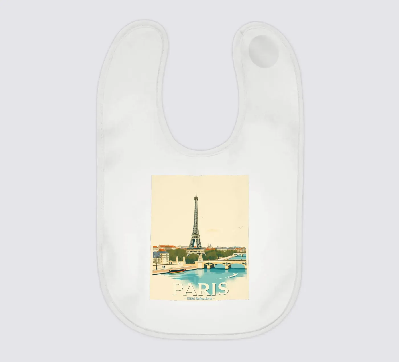 Paris - Eiffel Reflection Babylätzchen von HicksShop