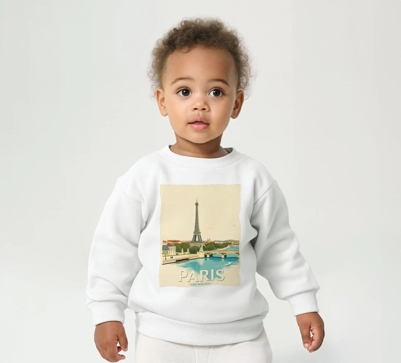 Parigi - Riflesso Eiffel felpa neonato da HicksShop