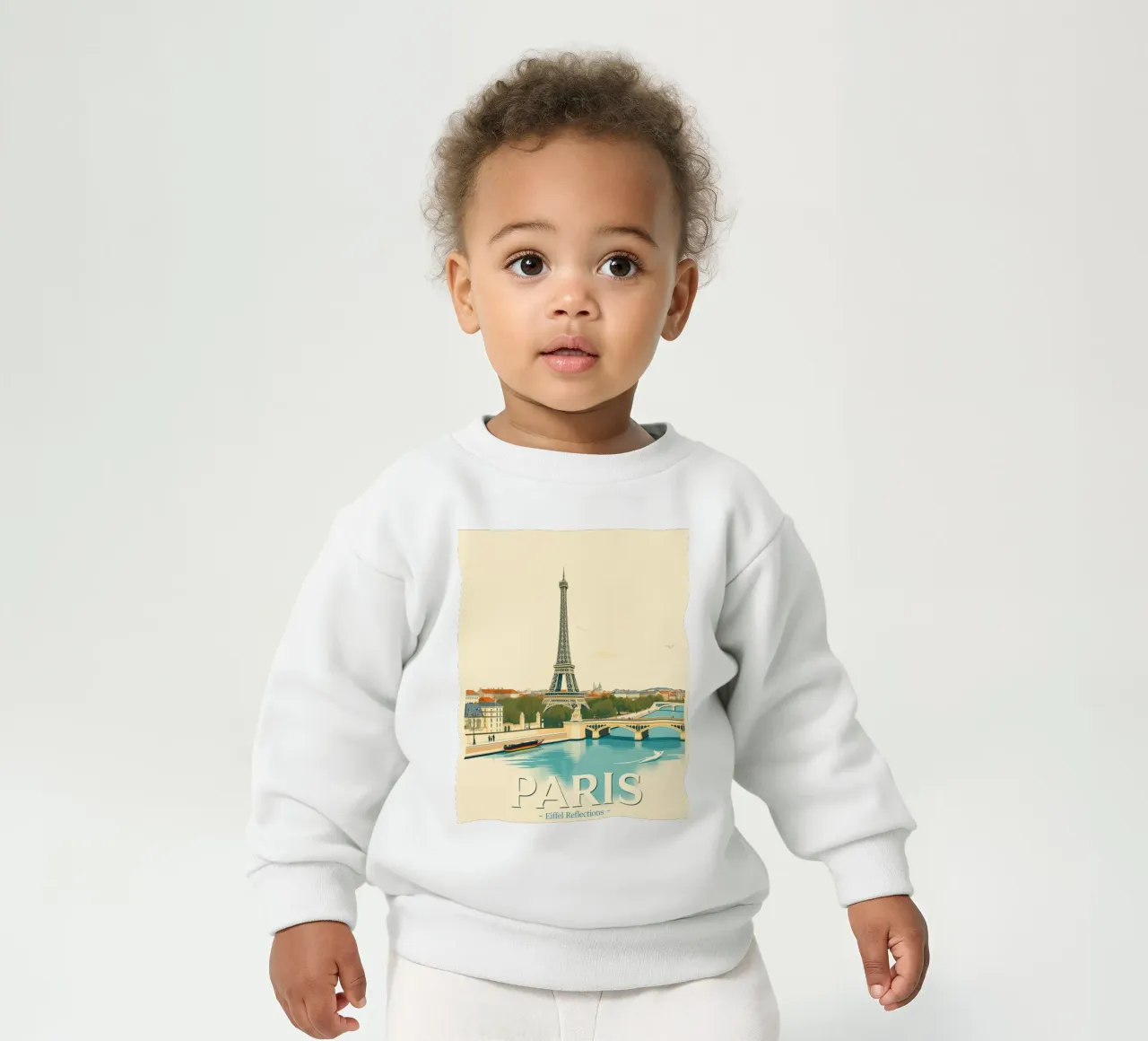 Parigi - Riflesso Eiffel felpa neonato da HicksShop
