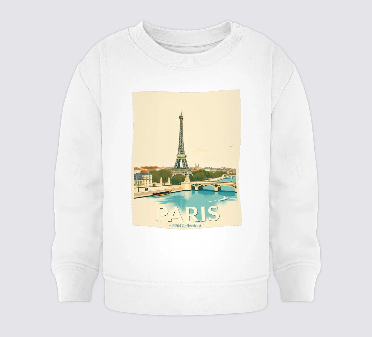 Parigi - Riflesso Eiffel felpa neonato da HicksShop