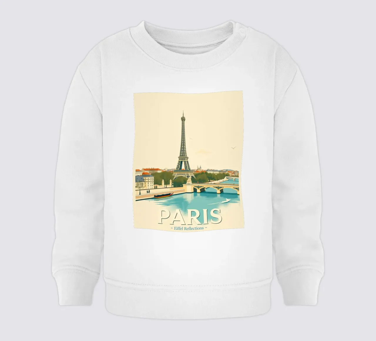 Parigi - Riflesso Eiffel felpa neonato da HicksShop