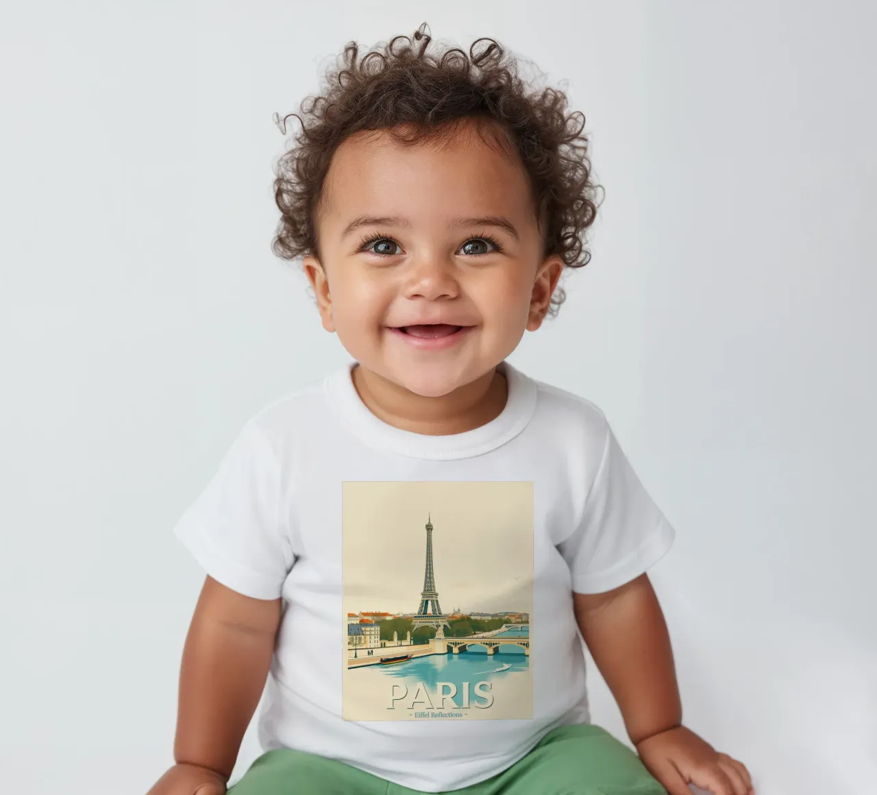 Parigi - Riflesso Eiffel maglietta neonato da HicksShop