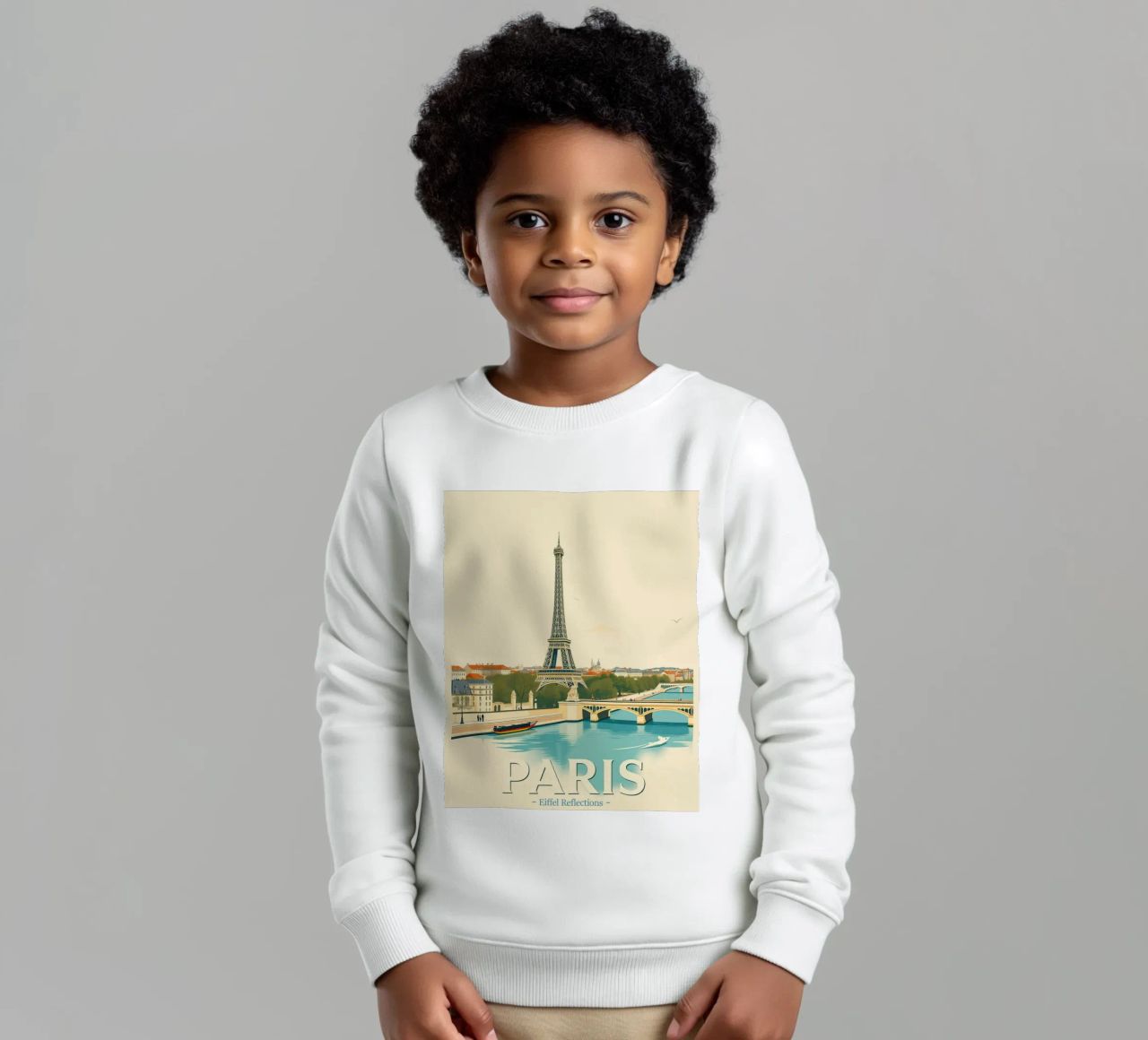 Parigi - Riflesso Eiffel felpa bambino da HicksShop