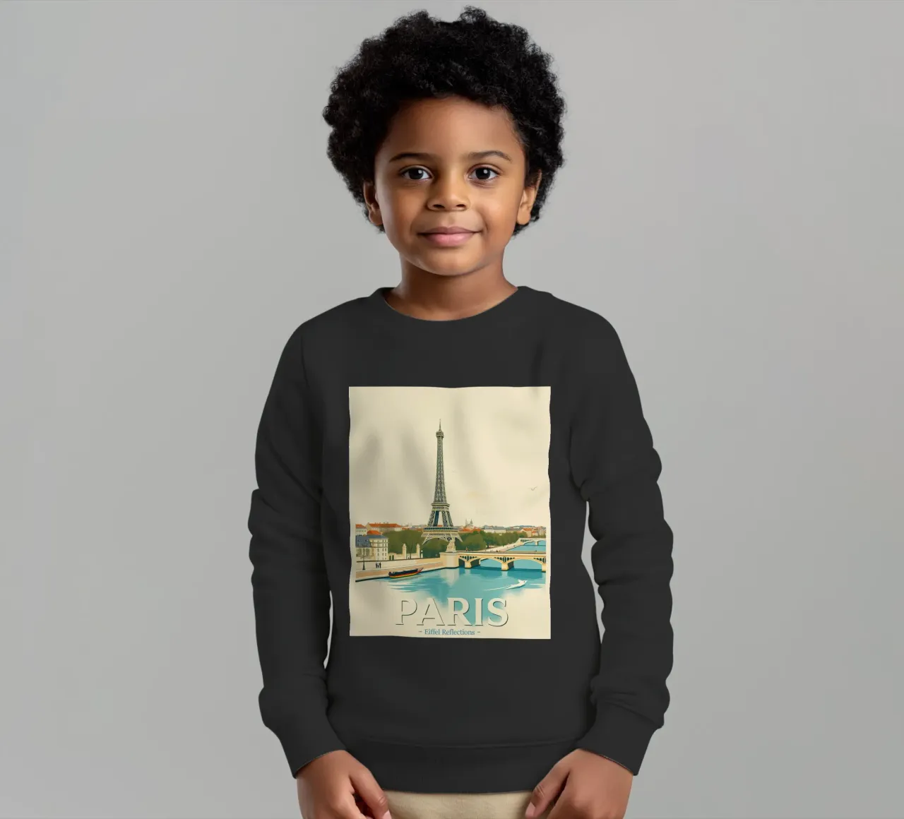 Parigi - Riflesso Eiffel felpa bambino da HicksShop