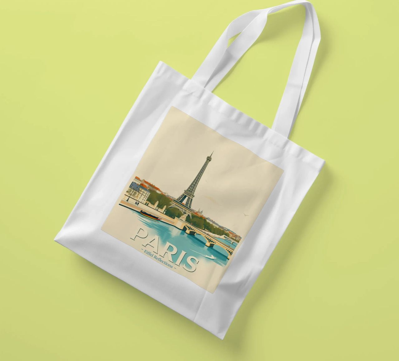 Parigi - Riflesso Eiffel borsa in juta da HicksShop