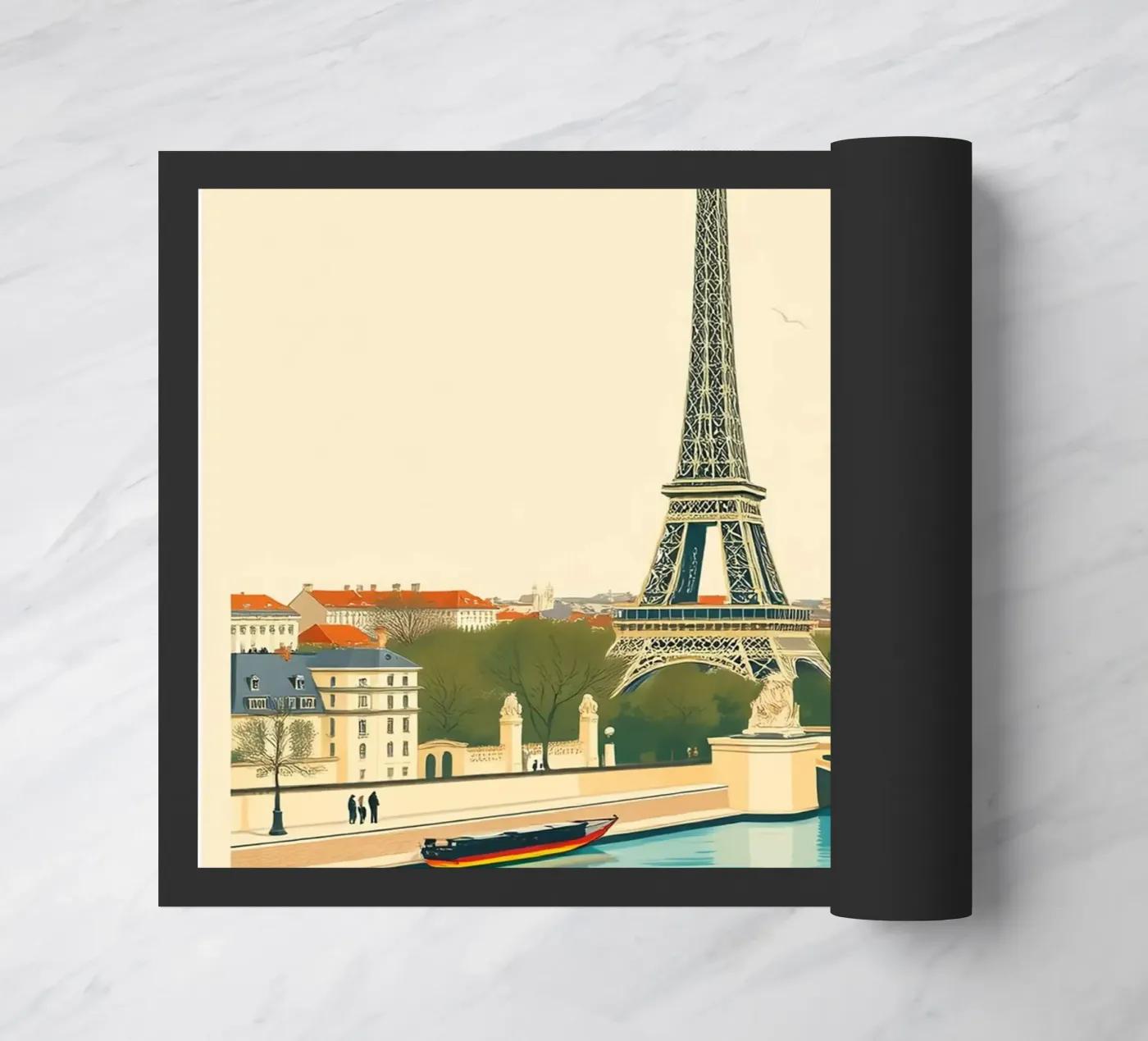 Paris - Eiffel Reflection Fußmatte von HicksShop