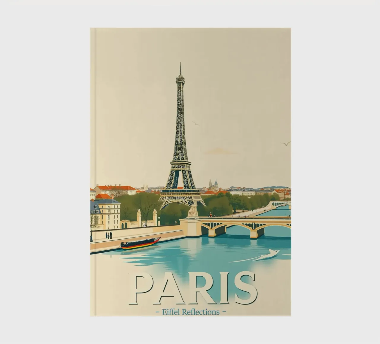 Paris - Eiffel Reflection notebook by HicksShop