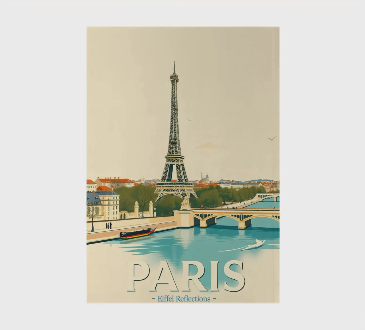 Paris - Eiffel Reflection notebook by HicksShop