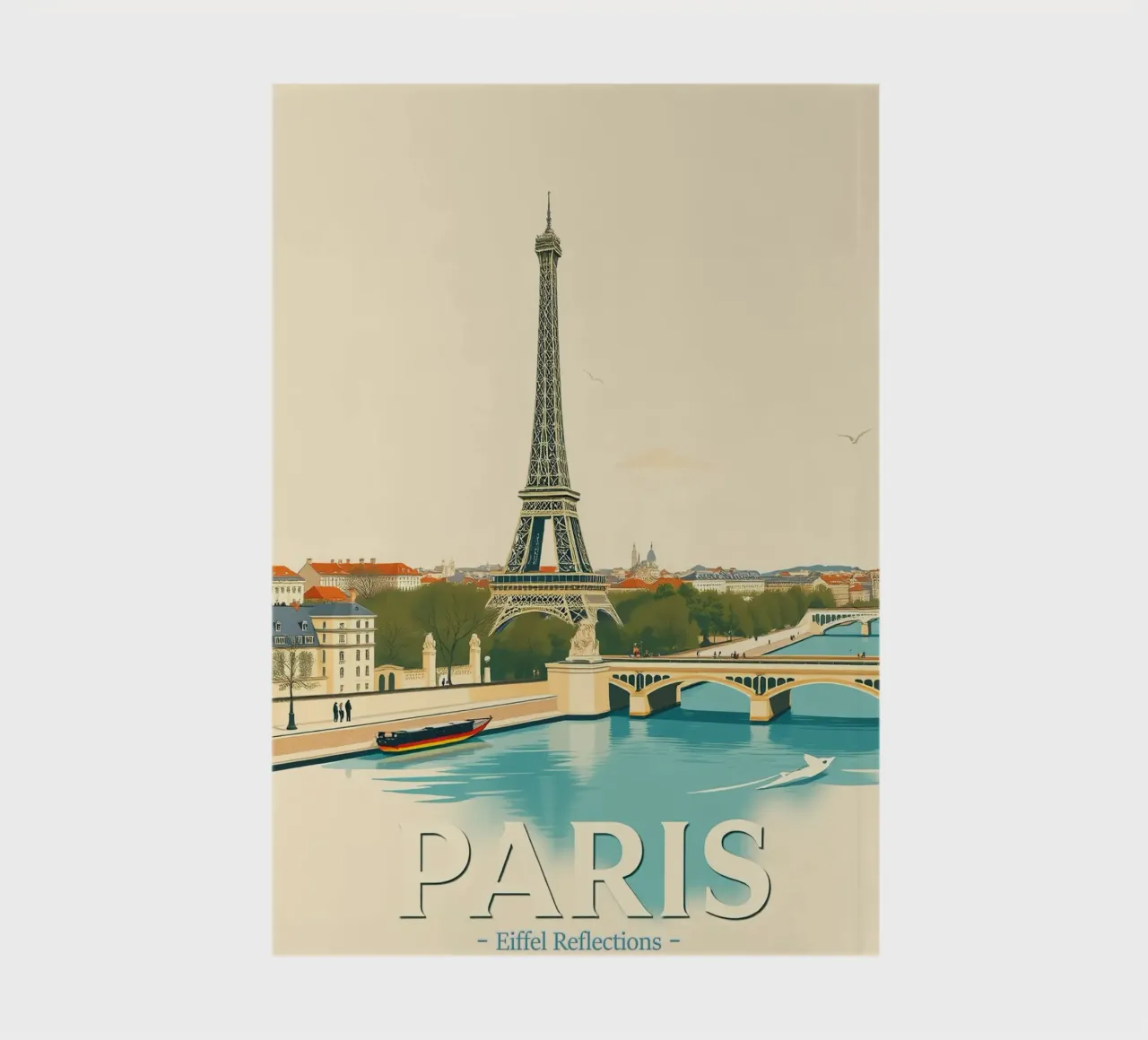Paris - Eiffel Reflection notebook by HicksShop