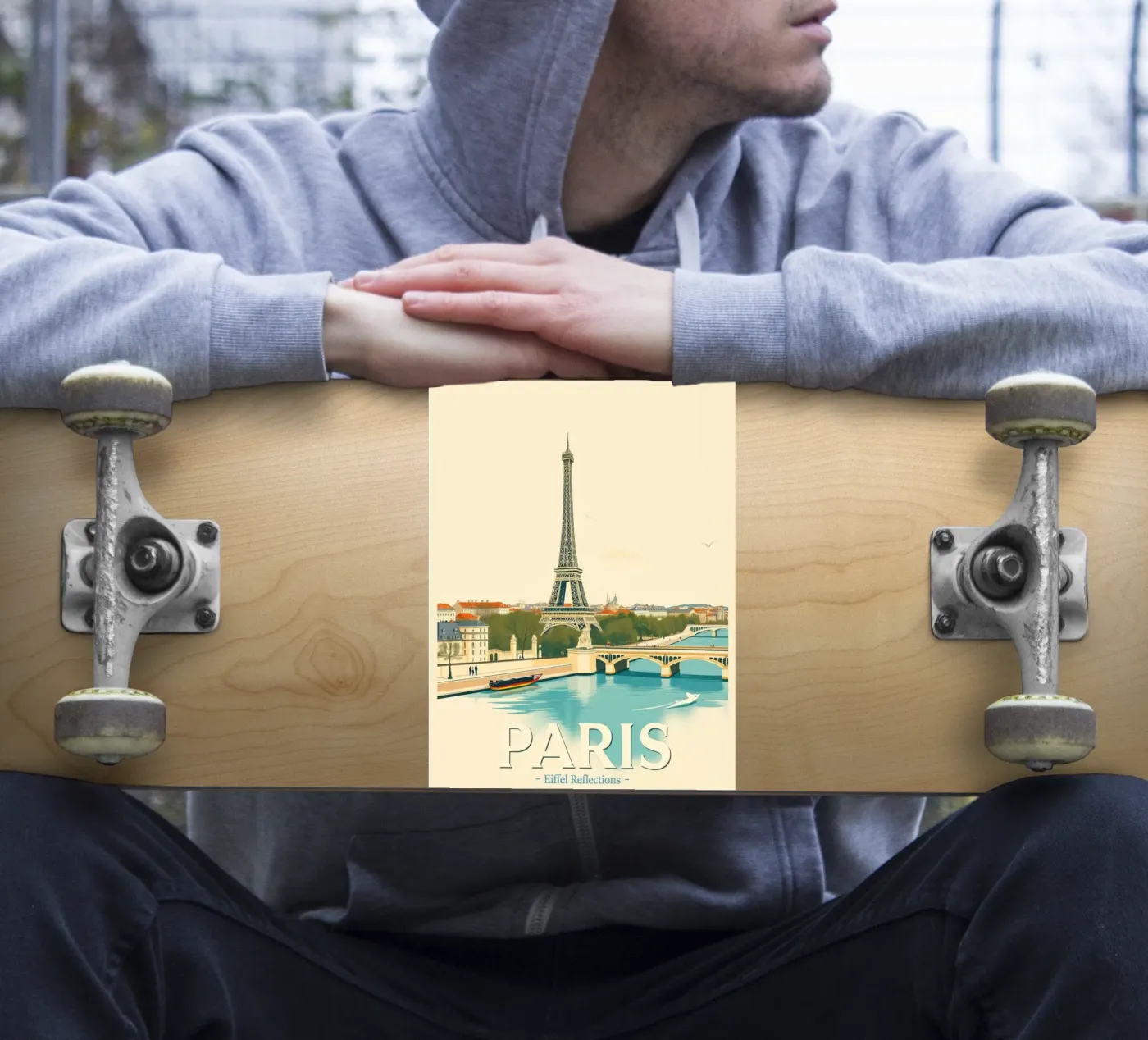 Paris - Eiffel Reflection sticker by HicksShop