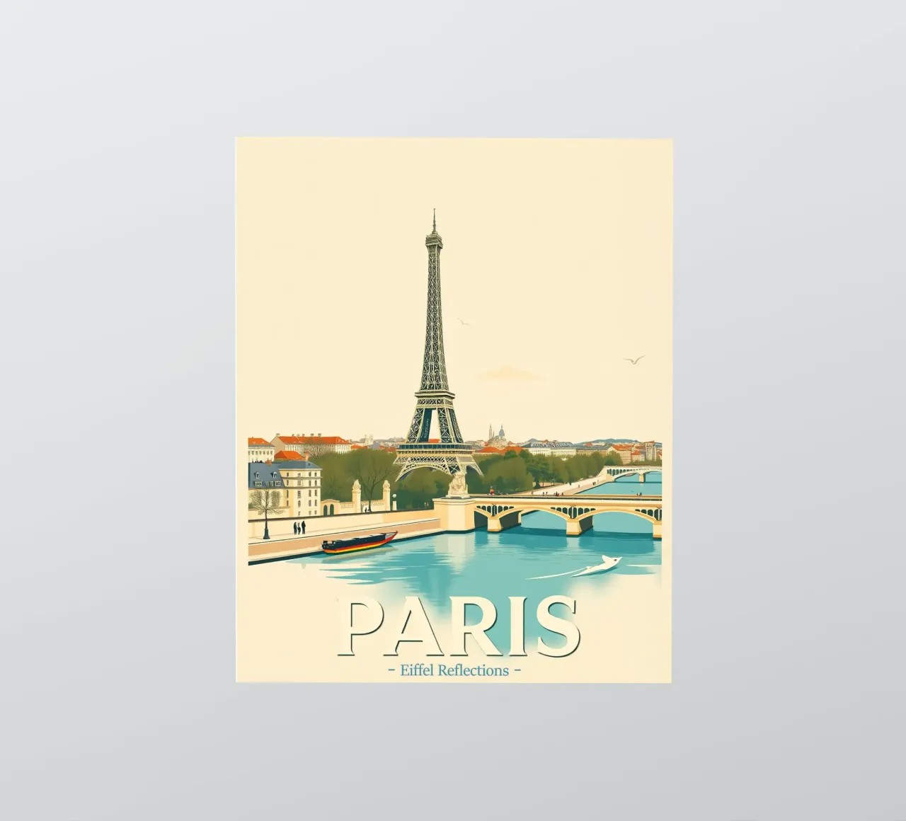 Paris - Eiffel Reflection sticker by HicksShop