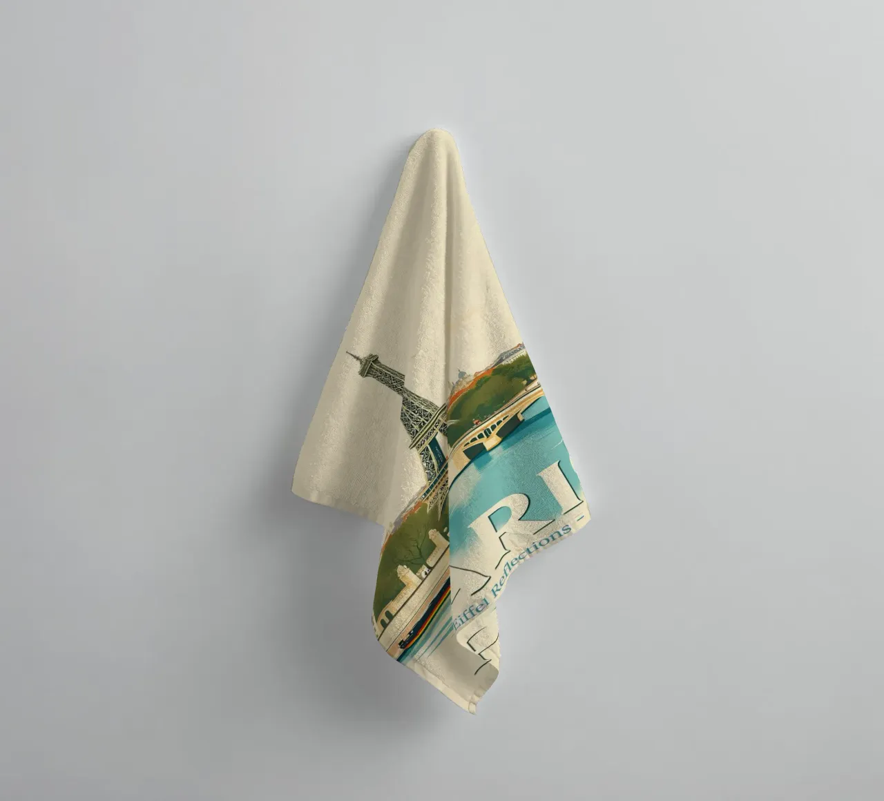 Paris - Eiffel Reflection towel by HicksShop