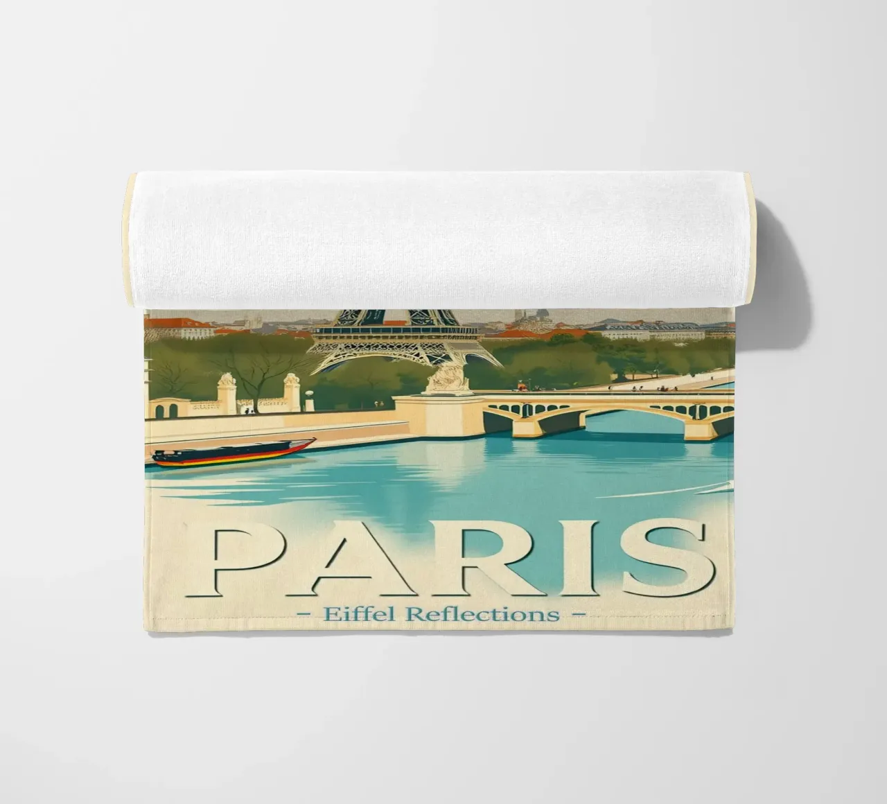 Parigi - Riflesso Eiffel telo mare da HicksShop