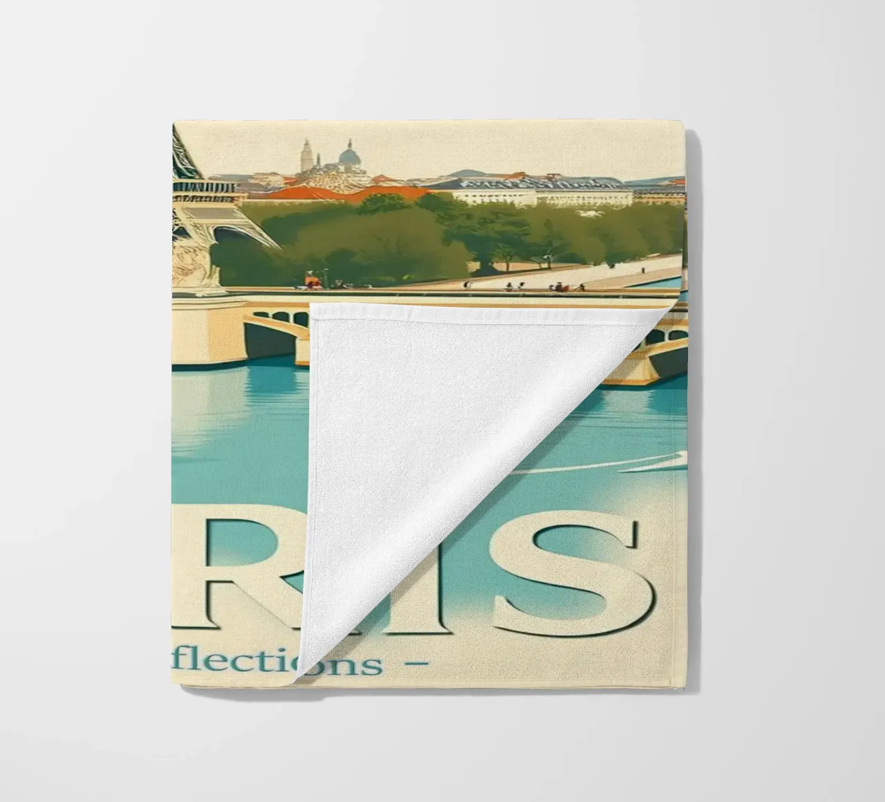 Parigi - Riflesso Eiffel telo mare da HicksShop