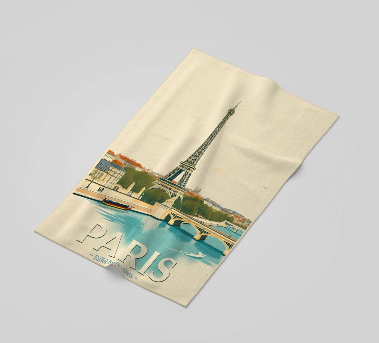 Parigi - Riflesso Eiffel telo mare da HicksShop