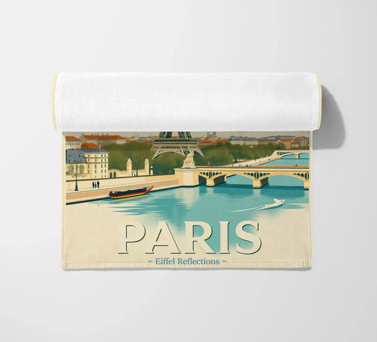 Parigi - Riflesso Eiffel telo mare da HicksShop