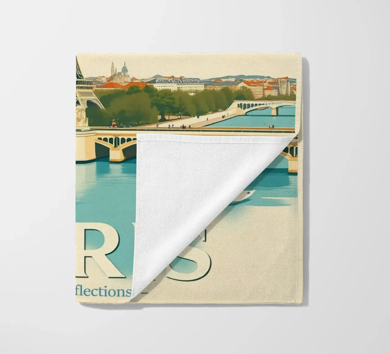 Parigi - Riflesso Eiffel telo mare da HicksShop