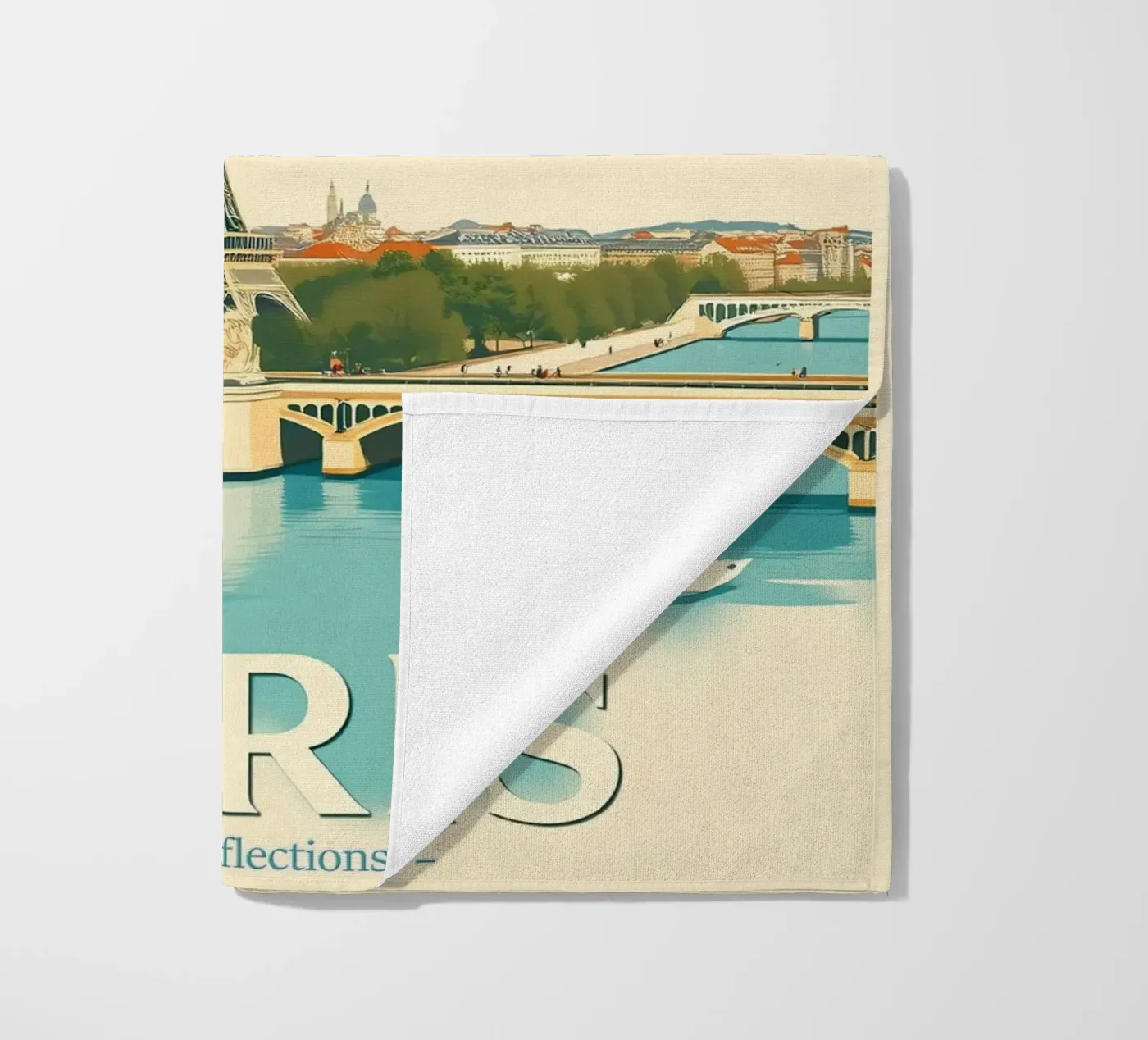 Parigi - Riflesso Eiffel telo mare da HicksShop