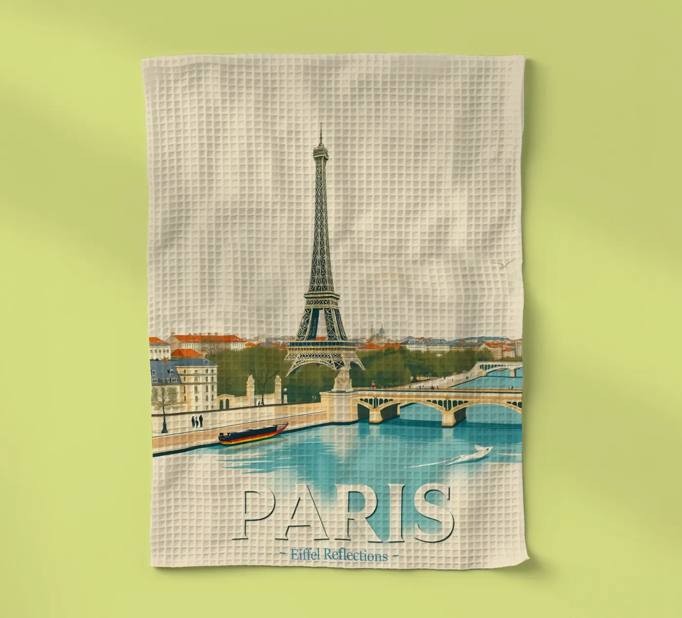 Paris - Eiffel Reflection torchon de HicksShop