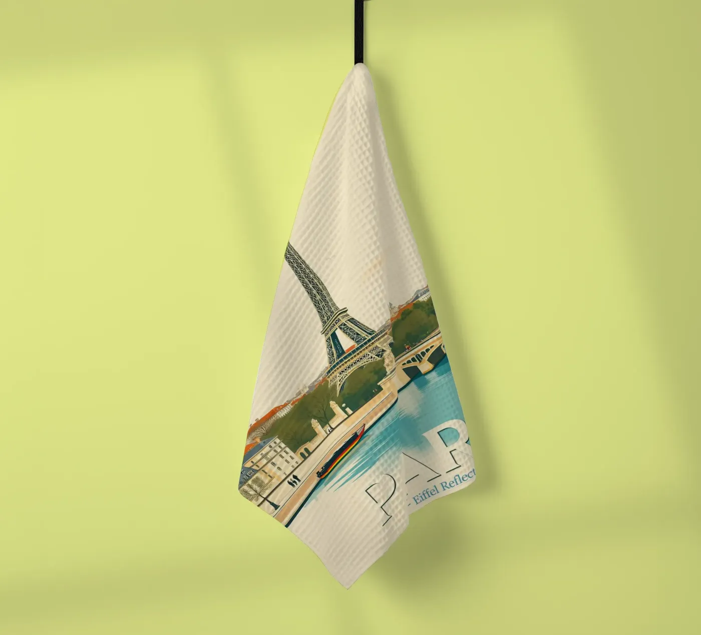 Paris - Eiffel Reflection torchon de HicksShop