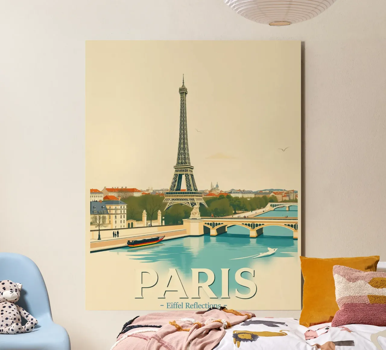 Paris - Eiffel Spiegelung Alu-Dibond von HicksShop