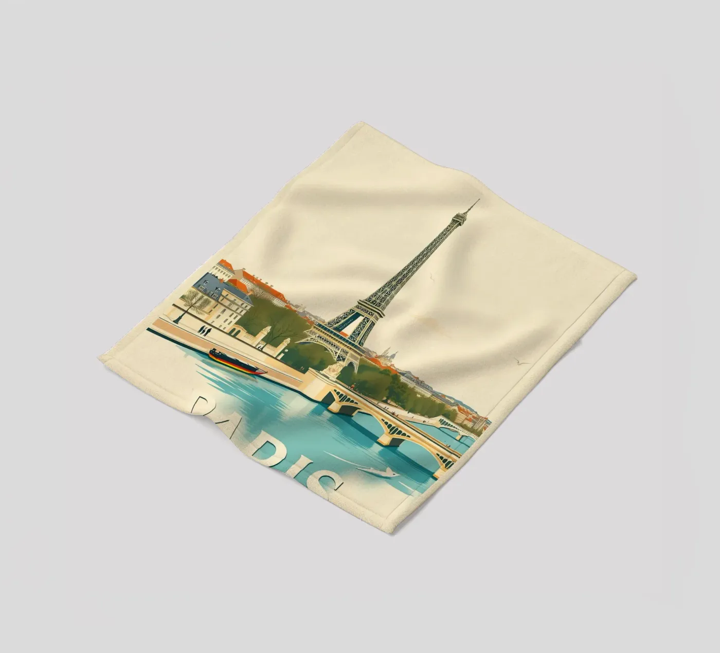 Paris - Eiffel Reflection fleece blanket by HicksShop