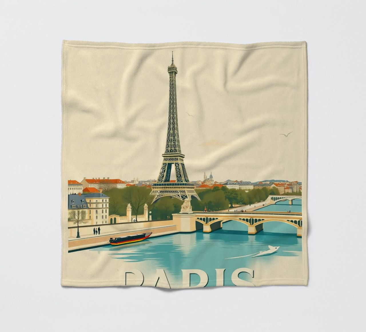 Parigi - Riflesso Eiffel coperta in pile da HicksShop