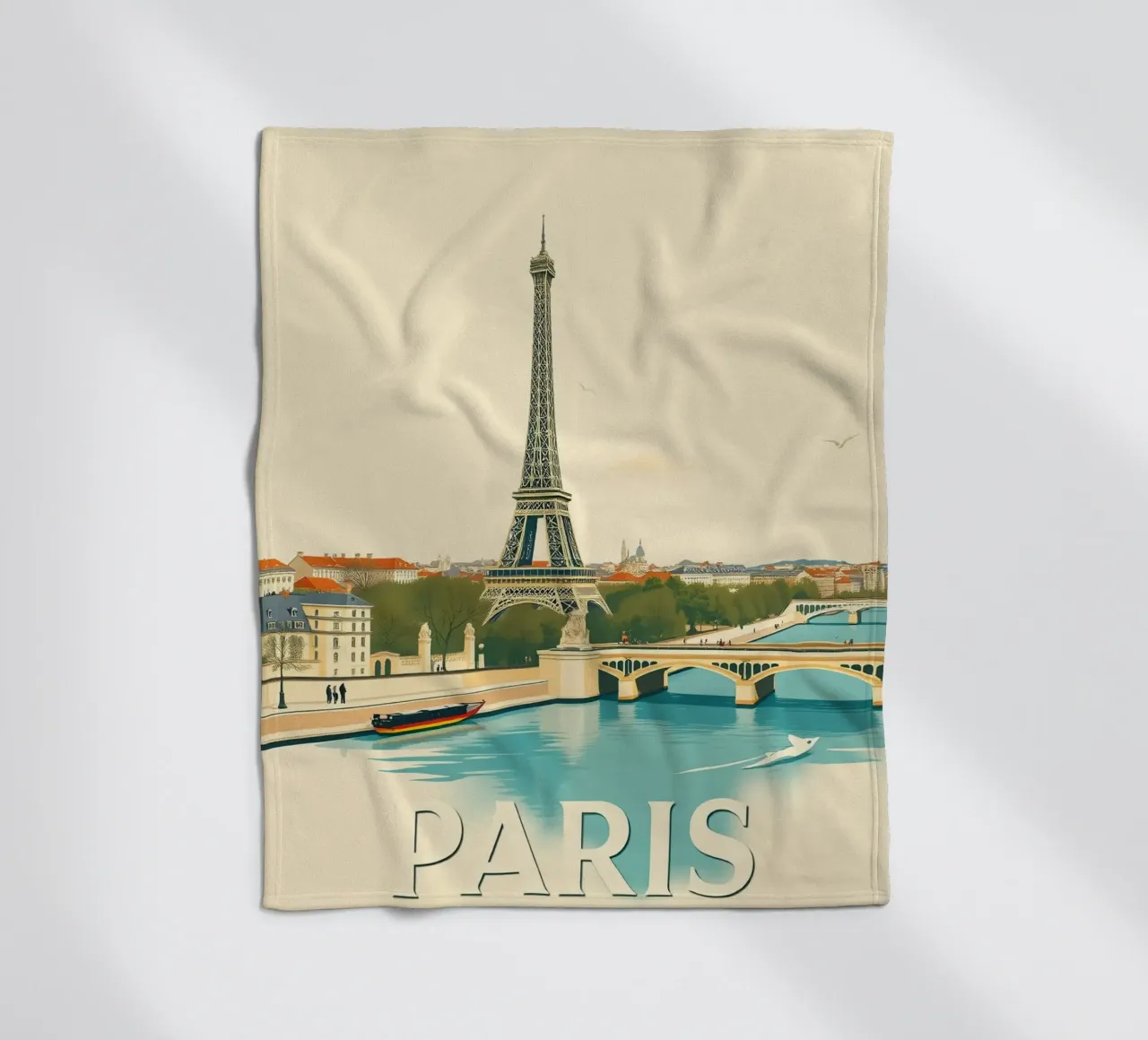 Parigi - Riflesso Eiffel coperta in pile da HicksShop