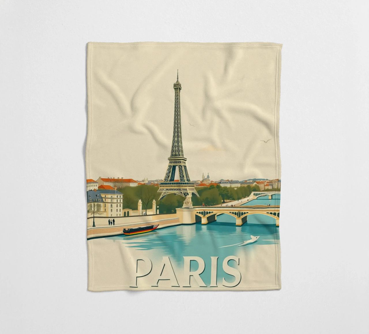 Parigi - Riflesso Eiffel coperta in pile da HicksShop