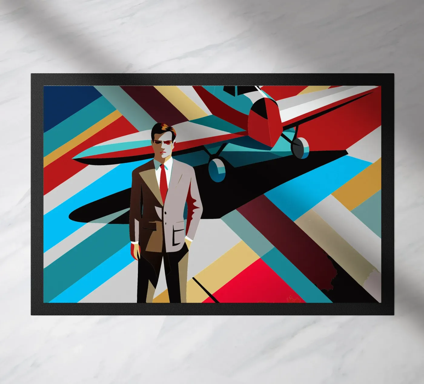 busines man vector doormat by zaidza