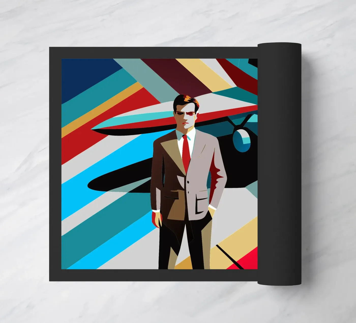 busines man vector doormat by zaidza