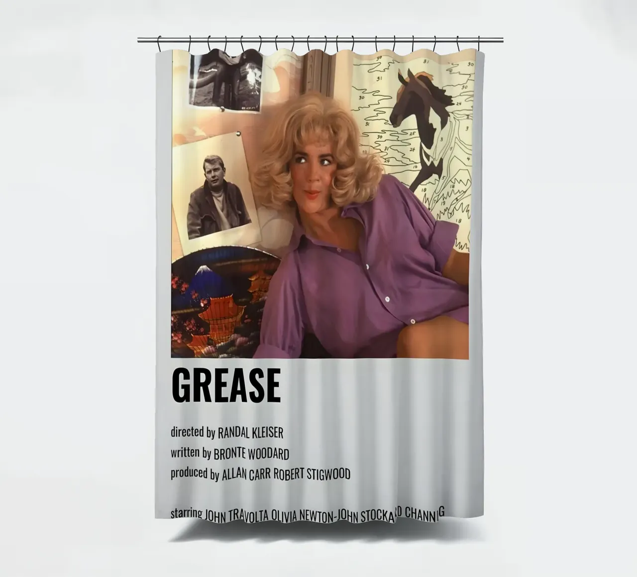 GREASE shower curtain by MVFminimalist