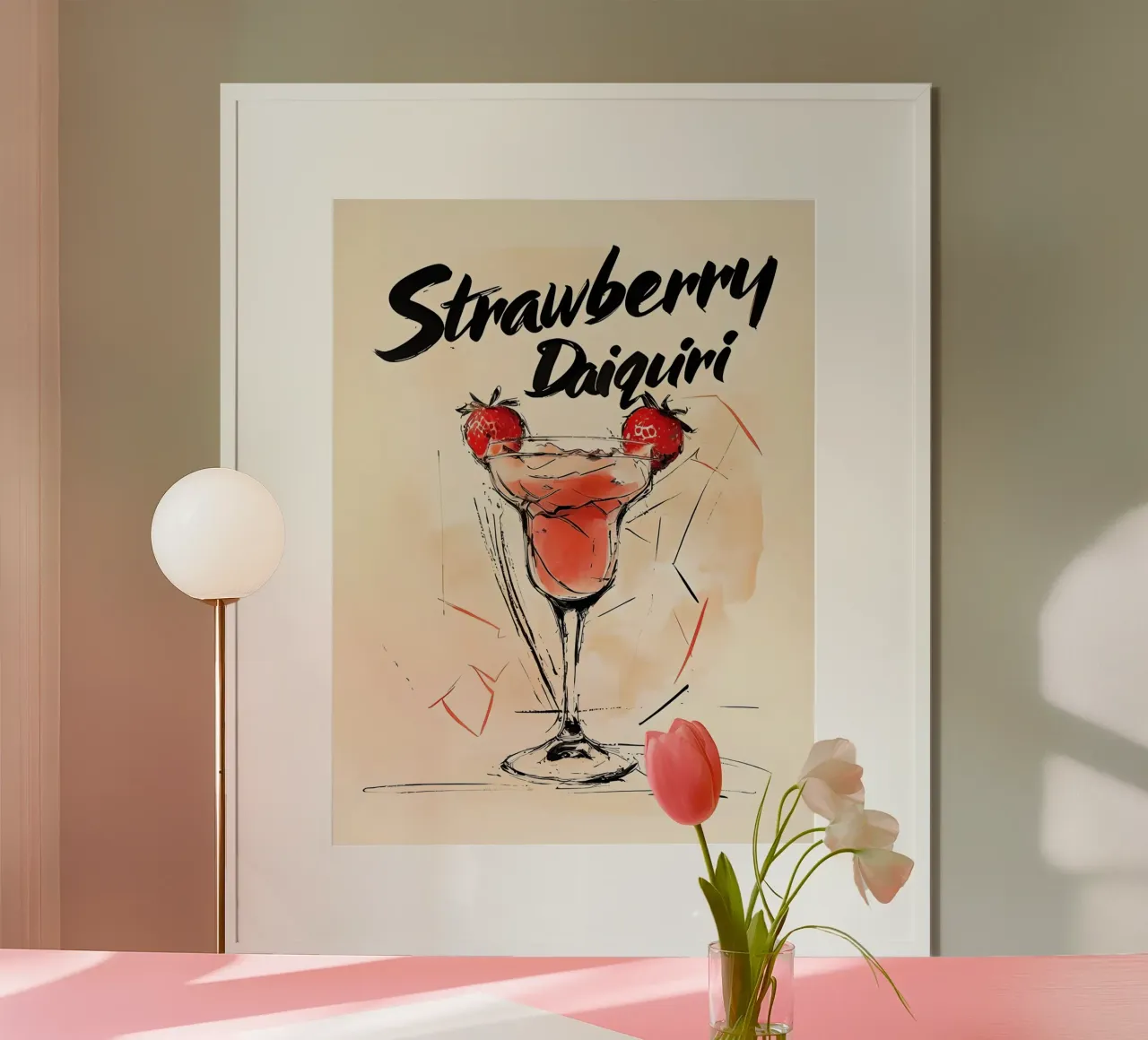 Cocktail Daiquiri alla fragola poster da 🥝 KIWI STORE