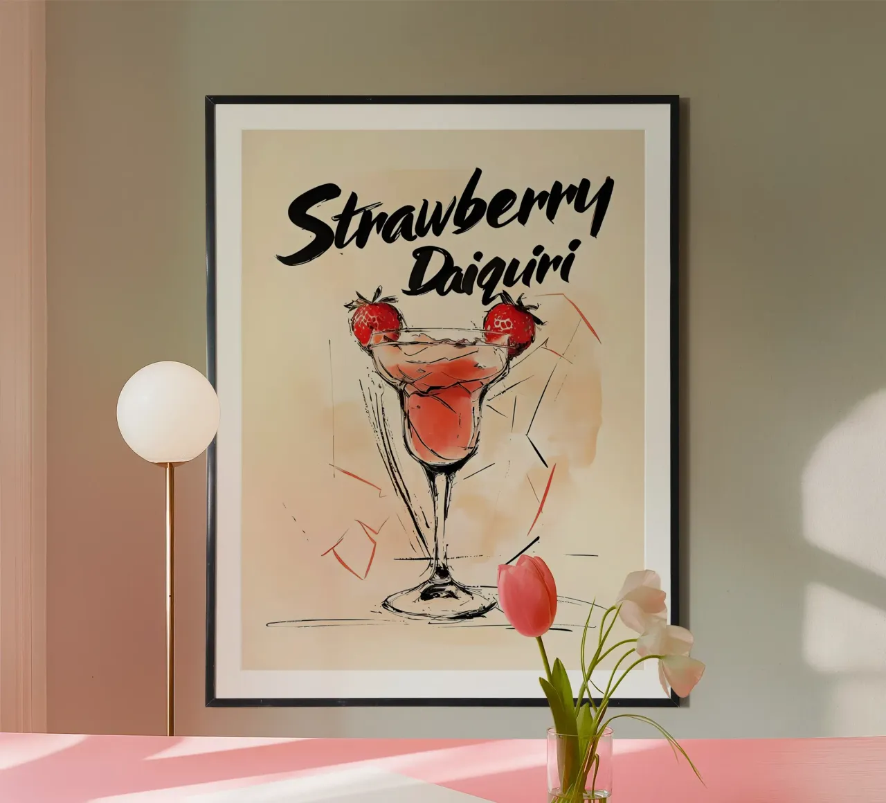 Cocktail Daiquiri alla fragola poster da 🥝 KIWI STORE