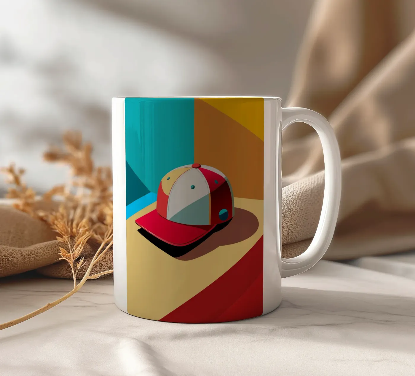 cap vector ceramic mug by zaidza