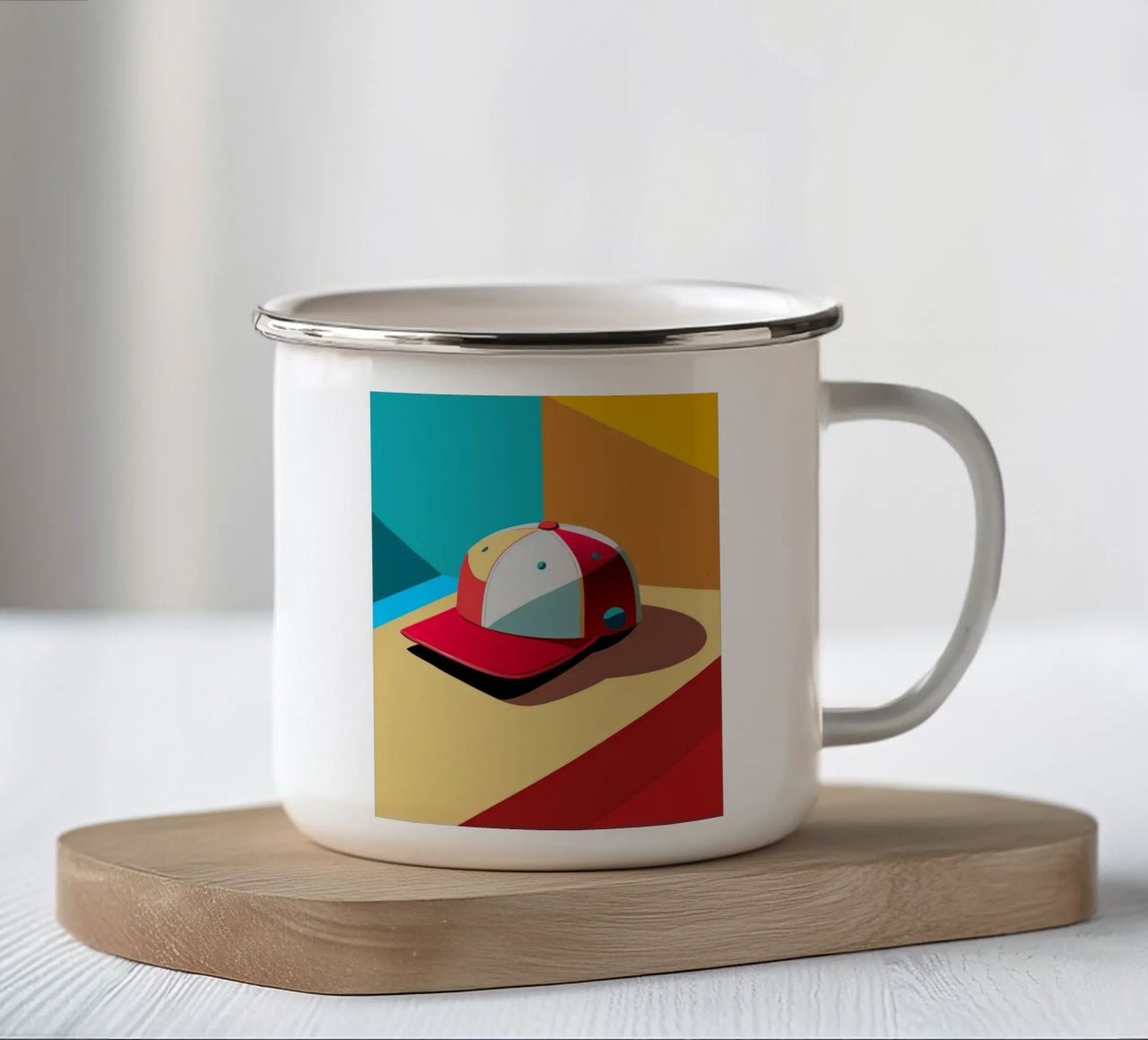 vettore cap tazza in smalto da zaidza