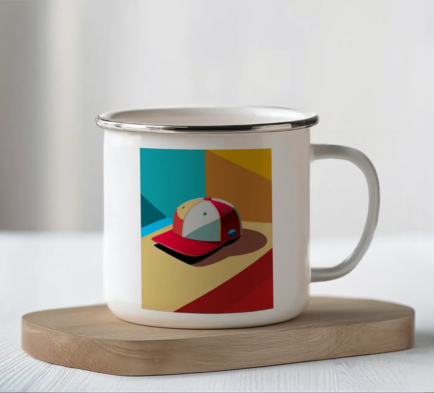 cap vector enamel mug by zaidza