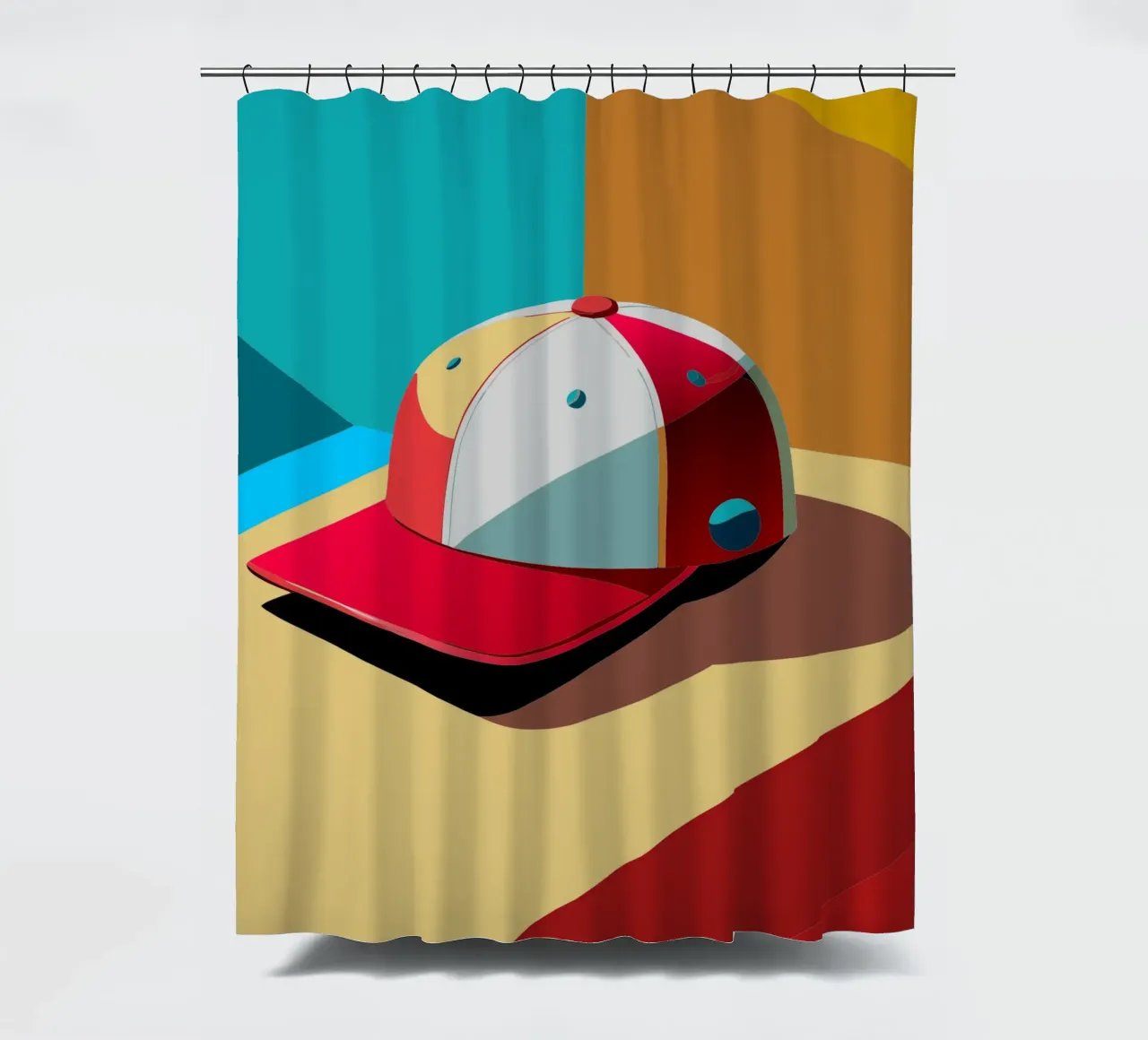 cap vector douchegordijn van zaidza