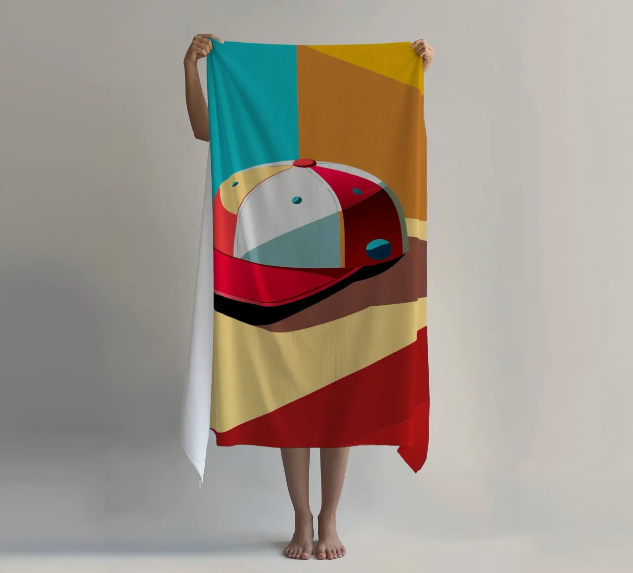 cap vector beach towel by zaidza