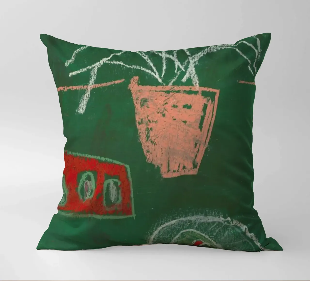 An Avocado And Three Eggs cuscino da Sonia Brittain